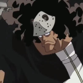 An image of Bartholomew Kuma from the One Piece anime. He has a flat frown on his face.